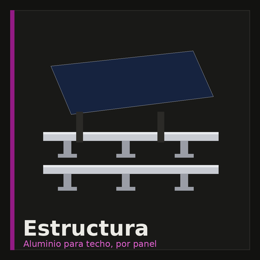 [acc-structure] Estructura aluminio techo (por panel)